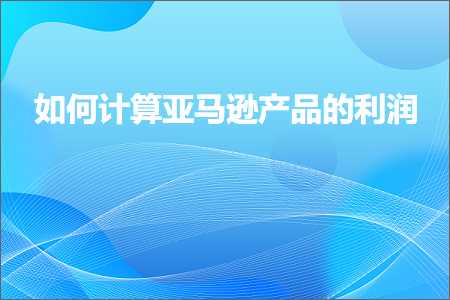 跨境电商知识:如何计算亚马逊产品的利润